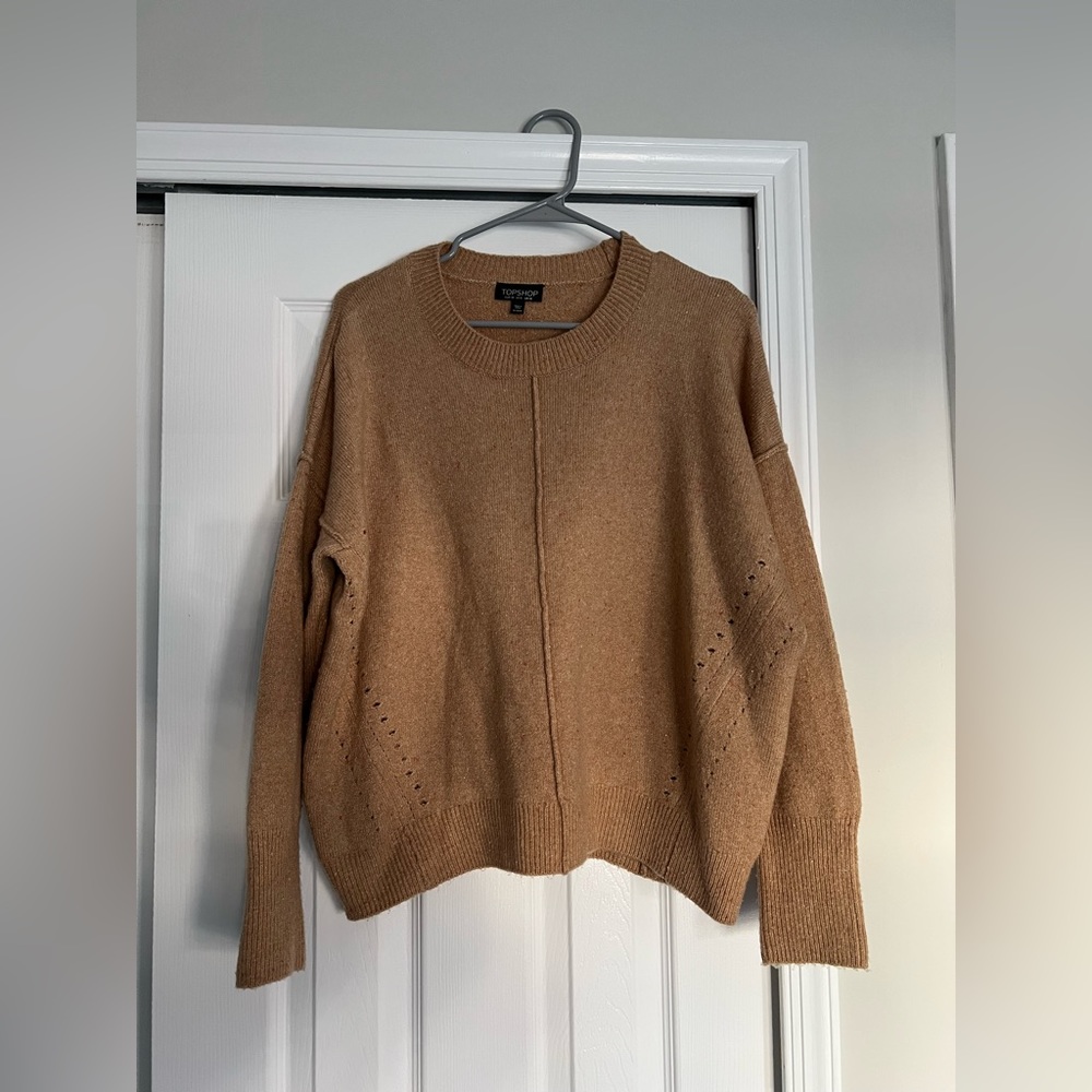 Top Shop Camel Sweater with Details